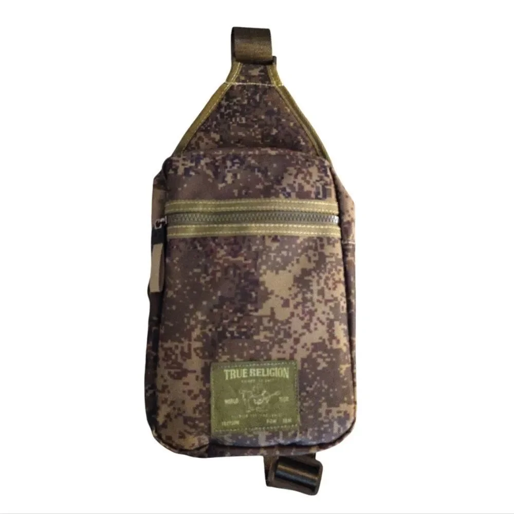 True Religion‎ Yeta Green Camo Skater Crossbody Sling Bag NWOT
